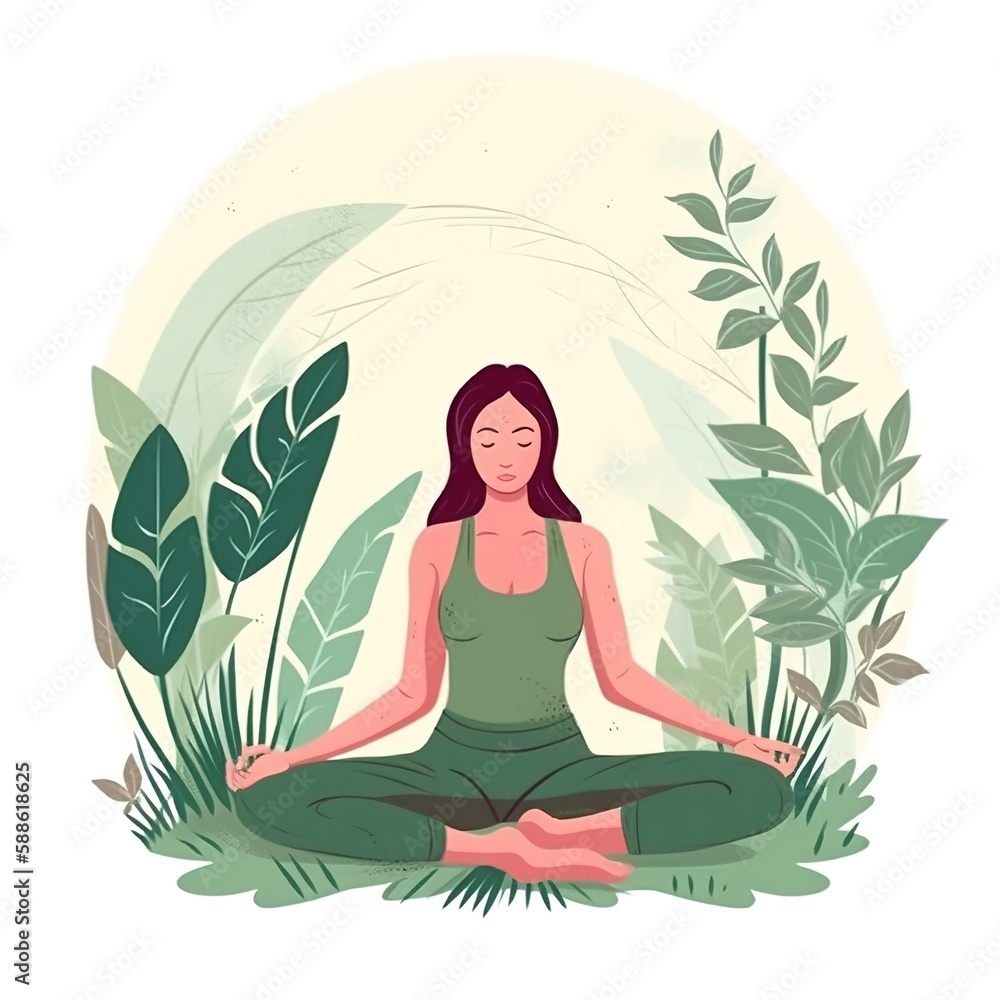 21 June- international yoga day, woman in yoga body posture. 21 June- international yoga day, woman in yoga body posture.