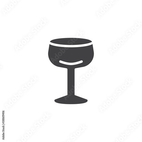 Cocktail glass vector icon