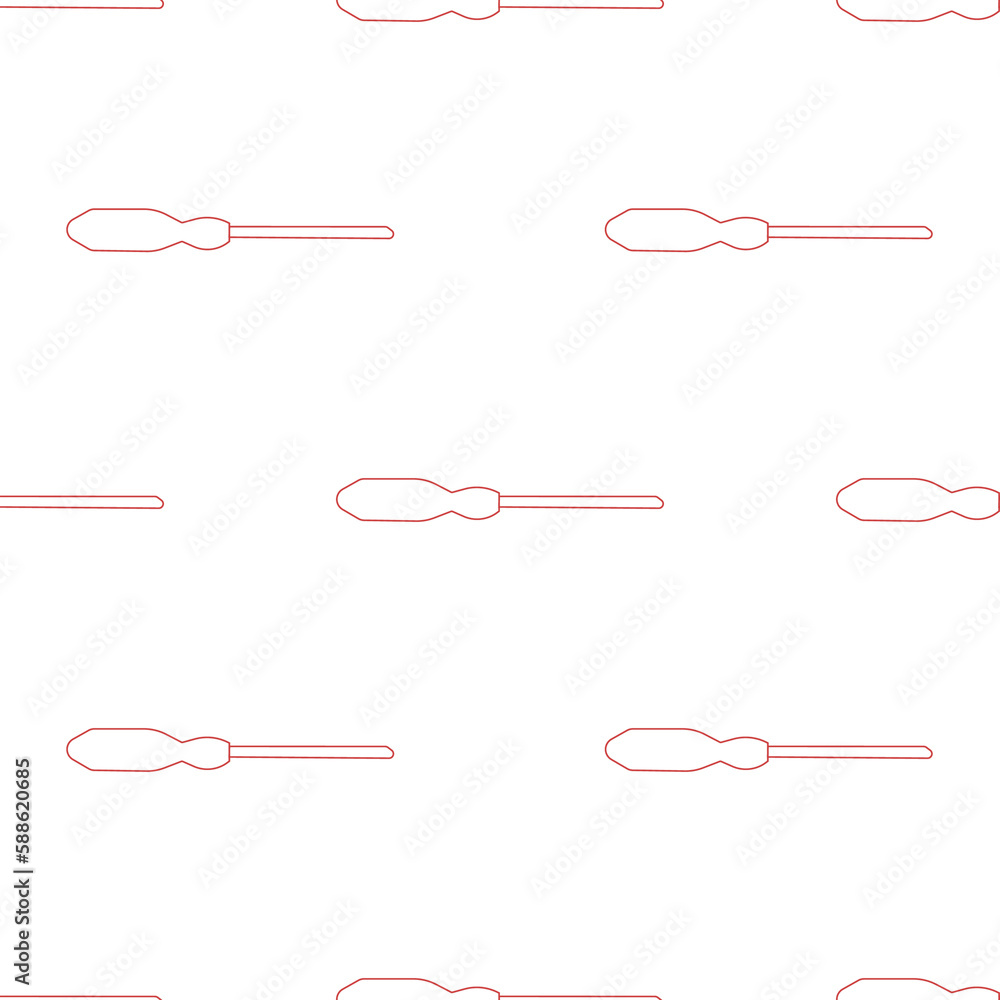 Illustration of screwdriver in red color Illustration of screwdriver in red color