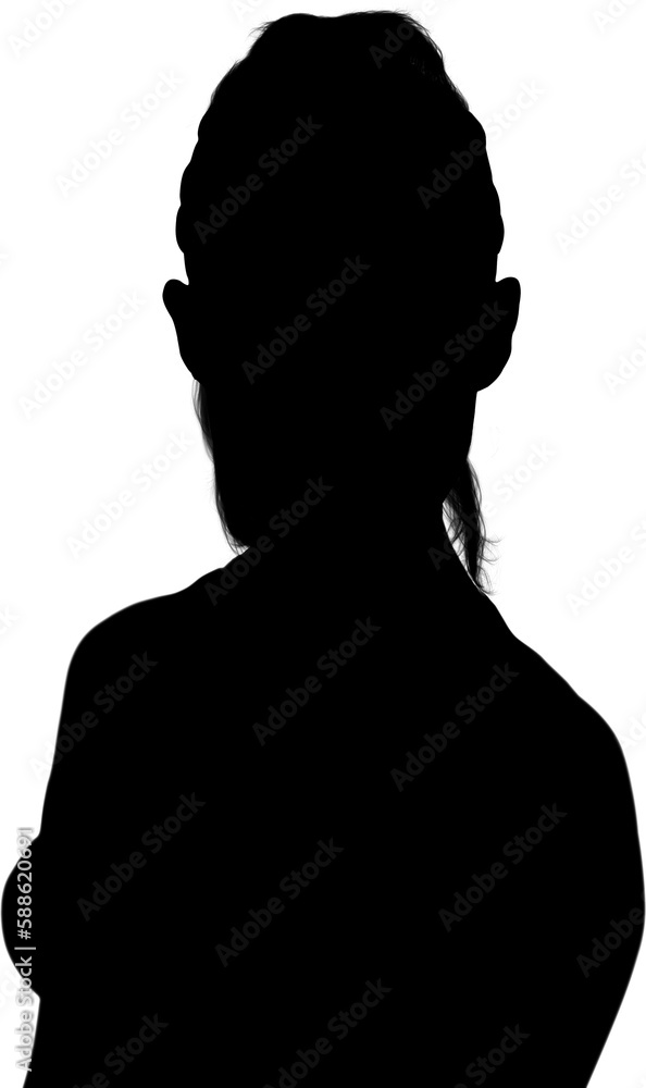 Silhouette woman athlete standing