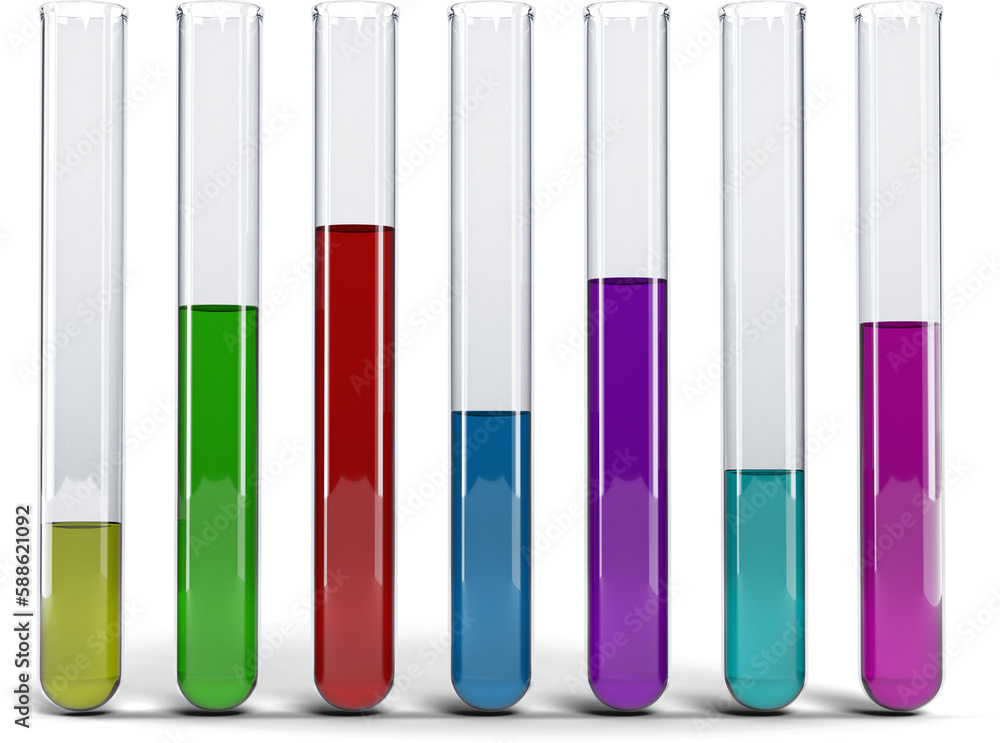 Test tubes with chemical solution Test tubes with chemical solution