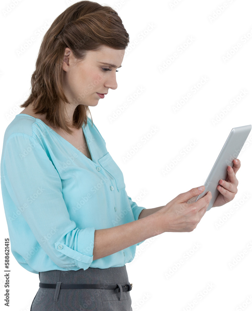 Beautiful businesswoman using digital tablet Beautiful businesswoman using digital tablet