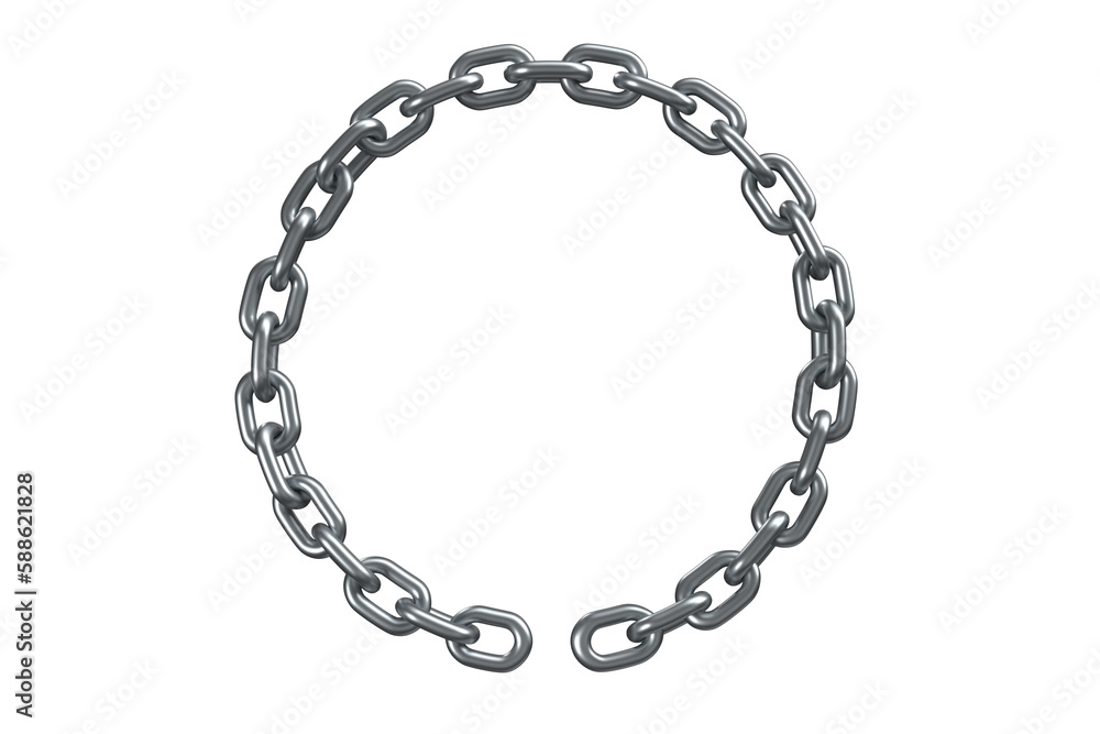 3d image of broken silver chain 3d image of broken silver chain