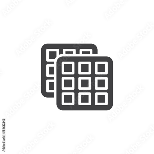 Classic waffles vector icon