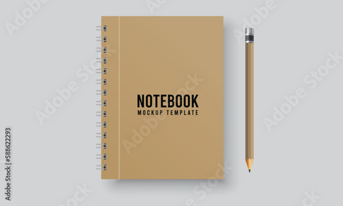 realistic notebook blank Design With Vector 