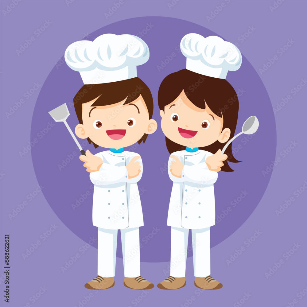 cute little chef kids boy and girl character 5 cute little chef kids boy and girl character 5