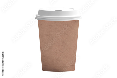 Digital image of brown disposable cup