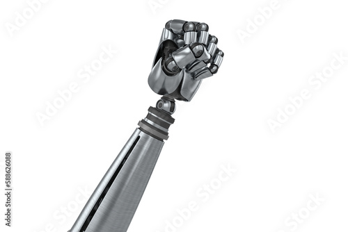 Robot hand with clenching fist