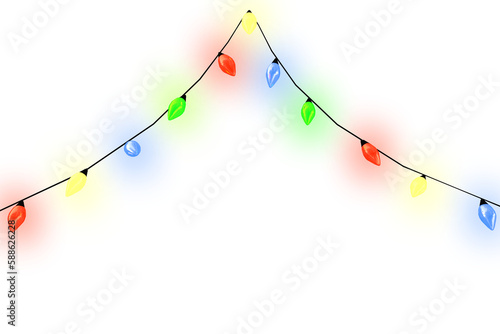 Arch shape of christmas lights