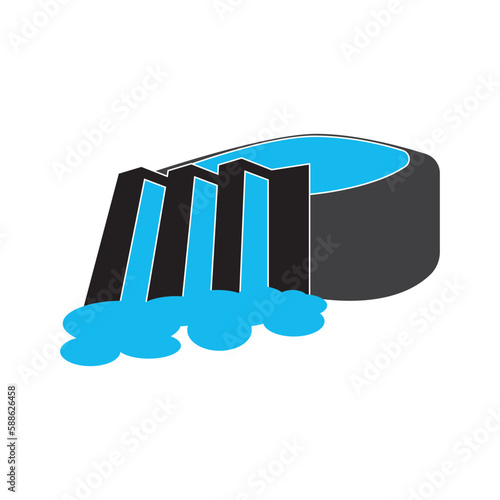 Water dam logo icon,illustration design template