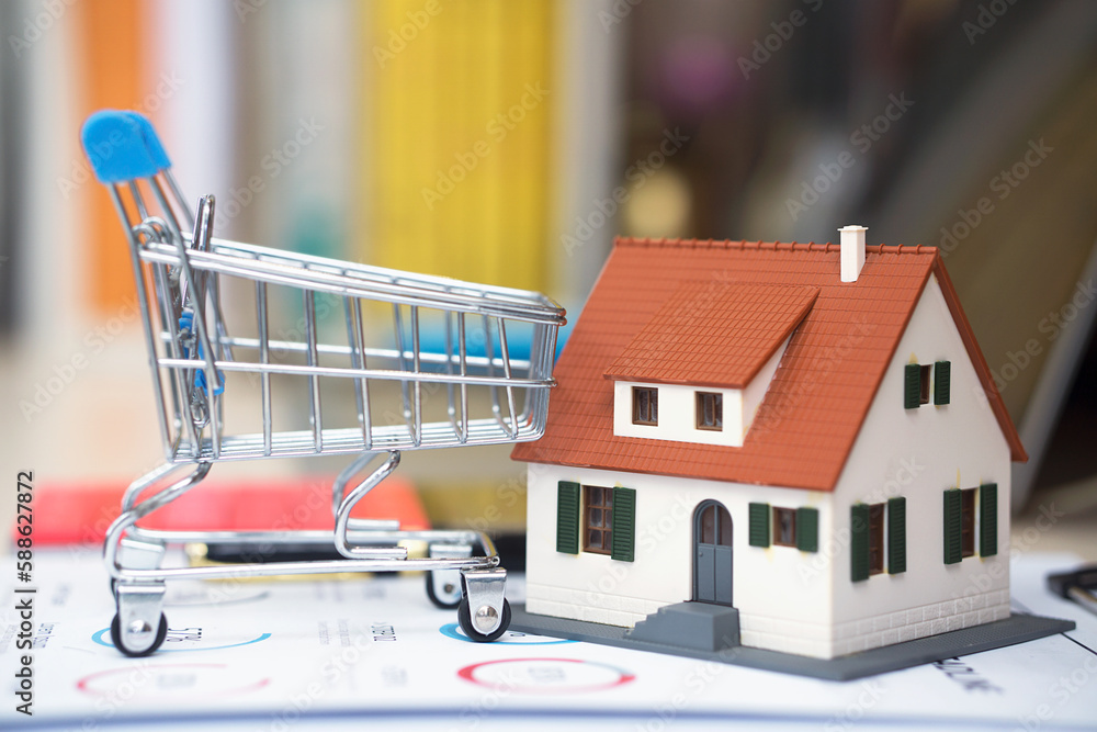 The desire to buy a house is in the shopping cart