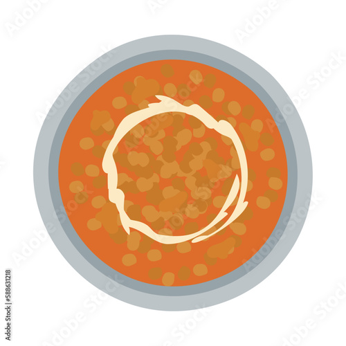 キーマカレー。フラットなベクターイラスト。
Keema Curry. Flat designed vector illustration.