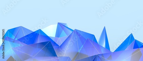 Abstract background. Futuristic Investment chart concept in business and financial risk and profitability on Blue. copy space  digital  banner  software  website -3d Rendering