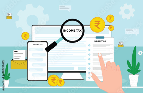 Income Tax Due Pay Online and Due Date with Indian Rupee Coins