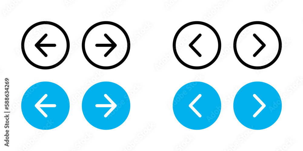 Left and Right or Previous and Next Arrow Buttons Left and Right or Previous and Next Arrow Buttons