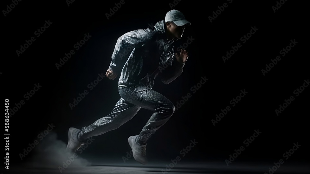 3d rendered illustration of a man run