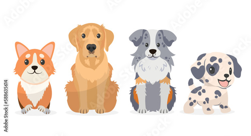dog cartoon. pet characters illustration	
