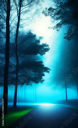 misty morning in the forest © Ajay
