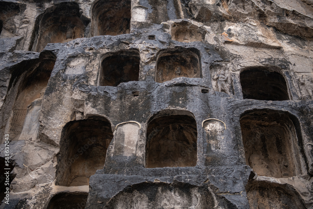 China/Luoyang: Smaller caves of Longmen Grottoes, which were created in the Northern Wei and Tang Dynasty