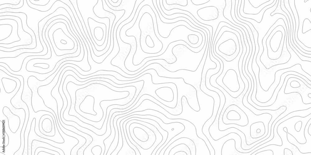 Topographic map. Geographic mountain relief. Abstract lines background. Contour maps. Vector illustration, Topo contour map on white background, Topographic contour lines vector map seamless pattern.