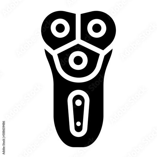 electric shaver glyph icon