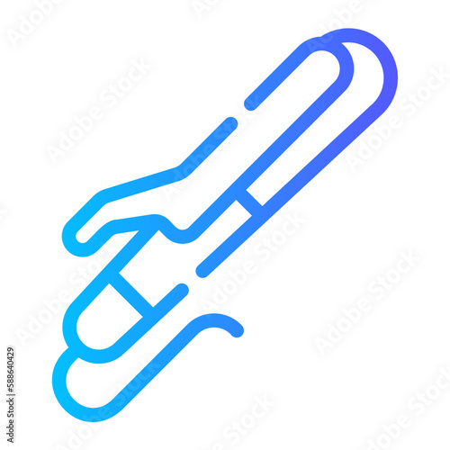 curling gradient icon