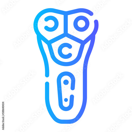 electric shaver gradient icon