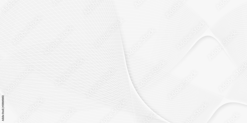 Gray and white abstract background with flowing particles. Digital ...