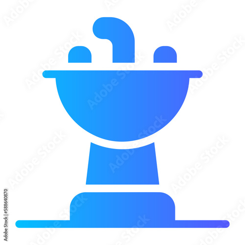 hair wash sink gradient icon