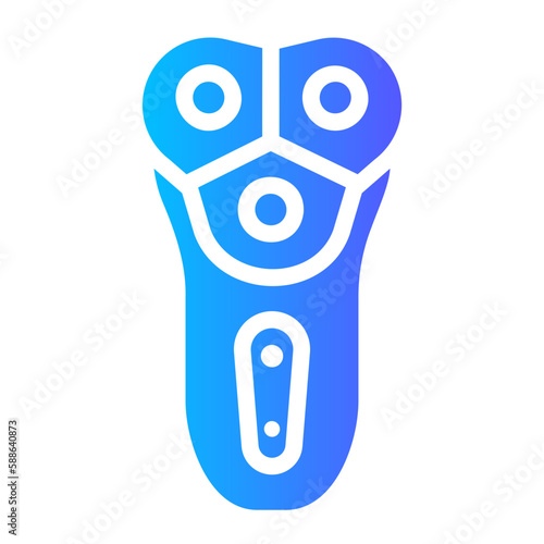 electric shaver gradient icon