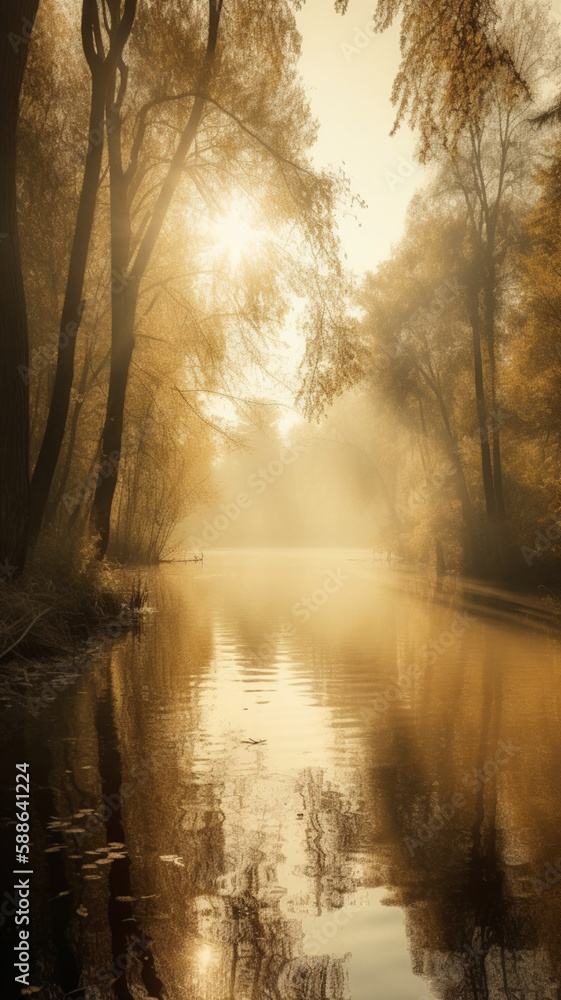 Obraz premium morning in the forest
