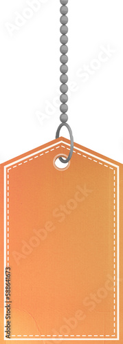 Digital image of brown color price tag