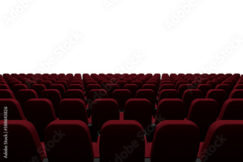 Seats in empty theater auditorium