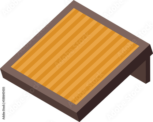 Cats scratching post icon isometric vector. Cat house. Animal toy