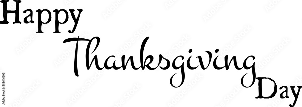 Illustration of happy thanksgiving greeting text Illustration of happy thanksgiving greeting text