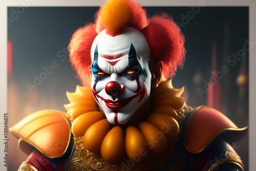 clown image, carnival theme, clowns, scary clowns. Generative A