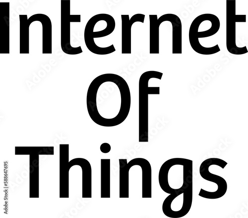 Graphical image of internet of thing text