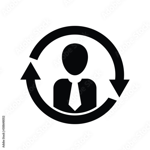 Job rotation vector icon