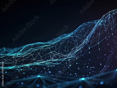Cyber security, Data protection, Structure of virtual network on innovative internet network connection of Digital technology business, verification and data encryption, generative ai technology