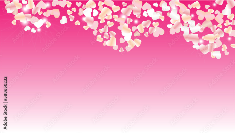 Realistic Background with Confetti of Hearts Glitter Particles. St. Valentine Day. Celebration pattern. Light Spots. Explosion of Confetti. Glitter Vector Illustration. Design for Banner. Realistic Background with Confetti of Hearts Glitter Particles. St. Valentine Day. Celebration pattern. Light Spots. Explosion of Confetti. Glitter Vector Illustration. Design for Banner.