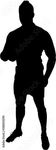 Rugby player standing