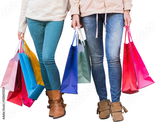 Women holding shopping bags 