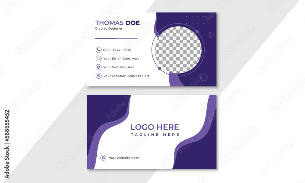 Creative business card design, Modern personal visiting card template Creative business card design, Modern personal visiting card template
