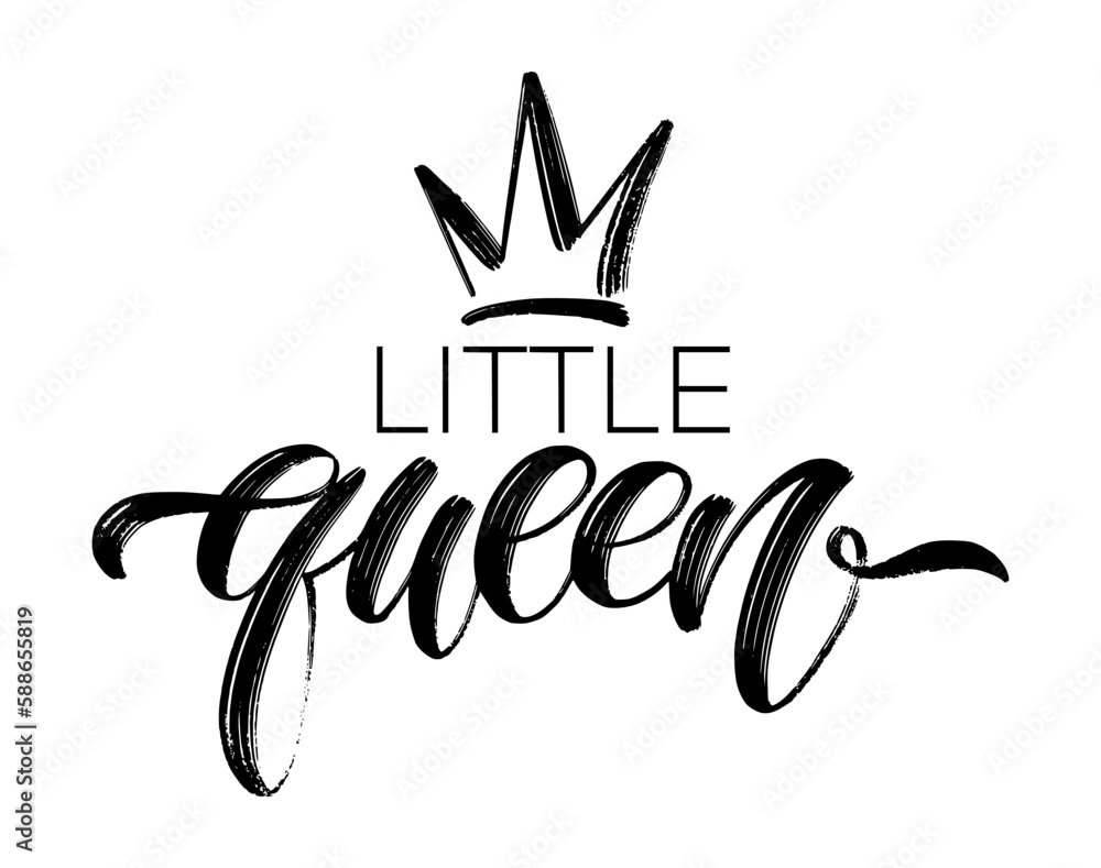 little-queen-word-with-crown-brush-calligraphy-fun-design-to-print-on