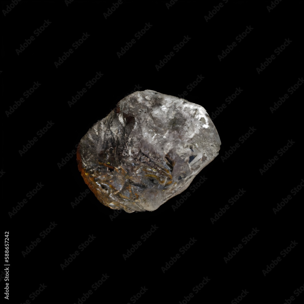 space asteroid. meteorite stone isolated on black background. Generative AI. space asteroid. meteorite stone isolated on black background. Generative AI.
