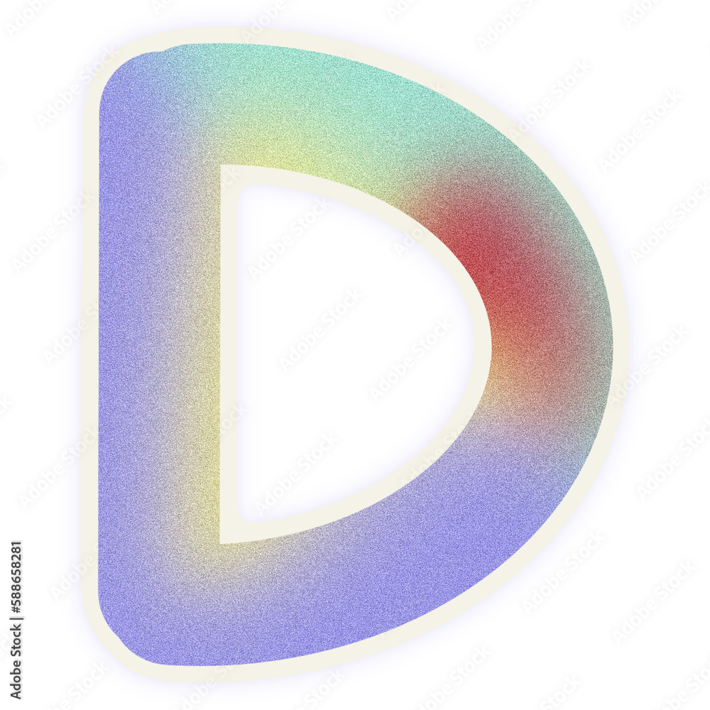 Obraz premium Gradient letter d