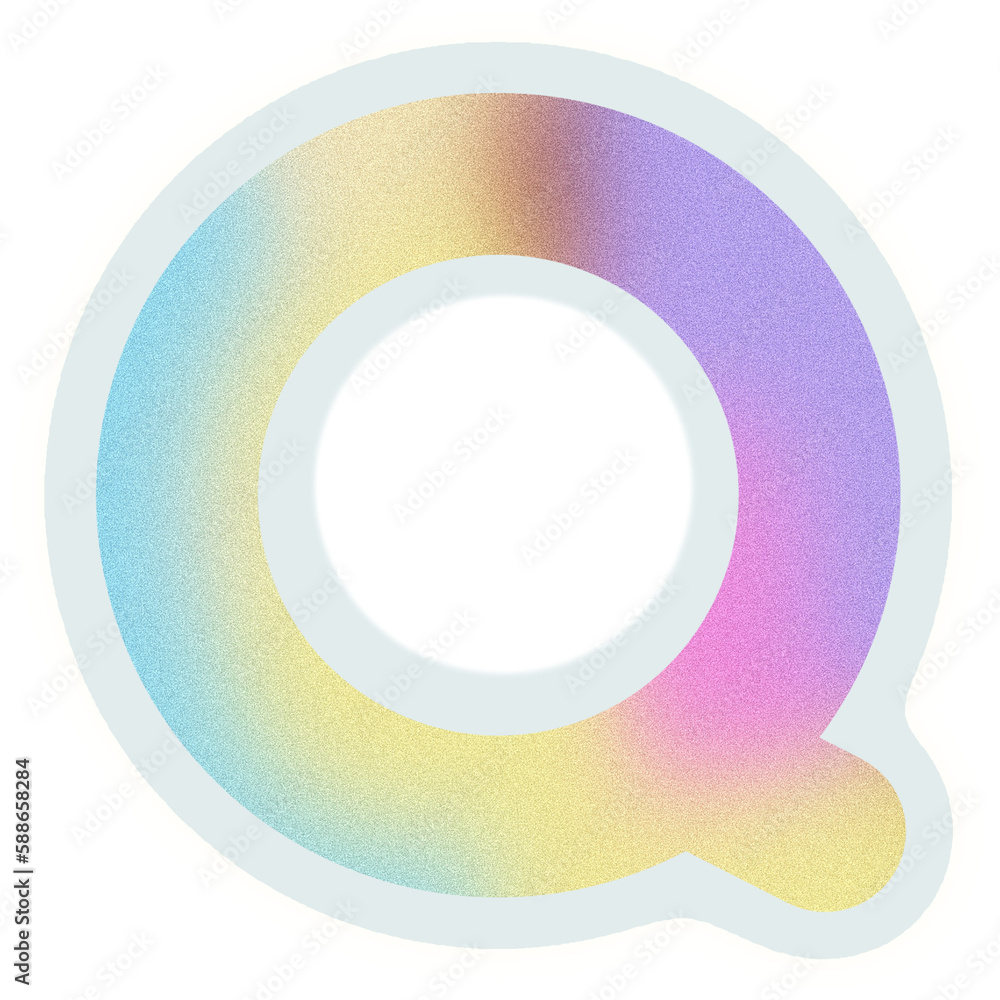 Gradient letter q