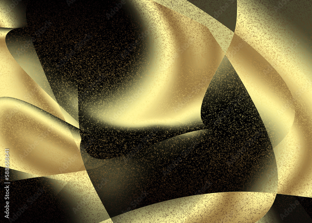 Golden Abstract decorative paper texture background for artwork - Illustration
