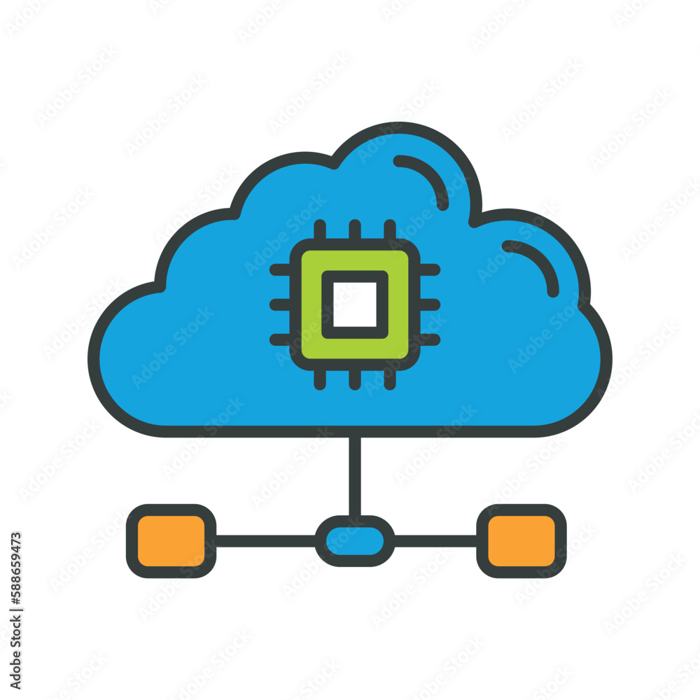 Connect To Cloud Vector Fill outline Icons. Simple stock illustration stock Connect To Cloud Vector Fill outline Icons. Simple stock illustration stock