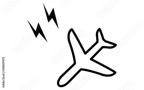 飛行機が騒音を立てるイメージアイコン